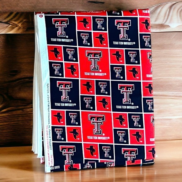 Texas Tech University Fabric Tile Design Logo Red Raiders Pattern# TTU020CT - Picture 1 of 10
